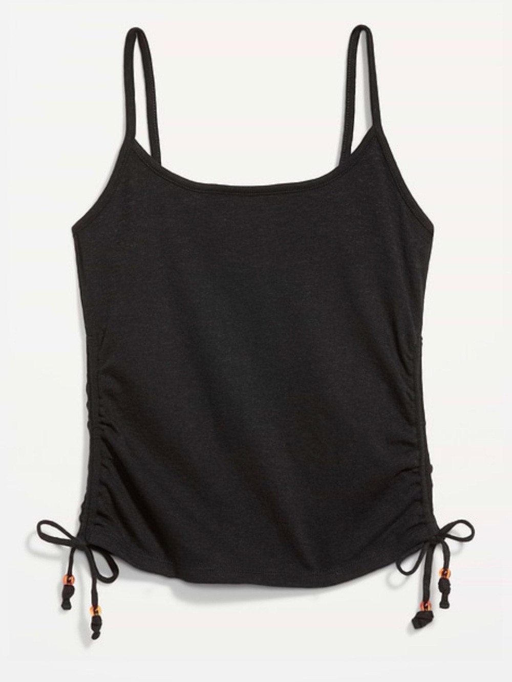 Old Navy Black Side-Ruched Spaghetti Strap Tanks BUNDLE